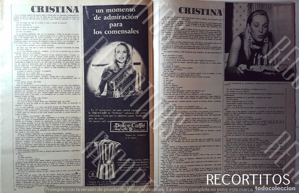 Coleccionismo de Revistas y Peri&oacute;dicos: CRISTINA EN SEMANA CAPITULO 106 DOLCE CAFE CAFETERA