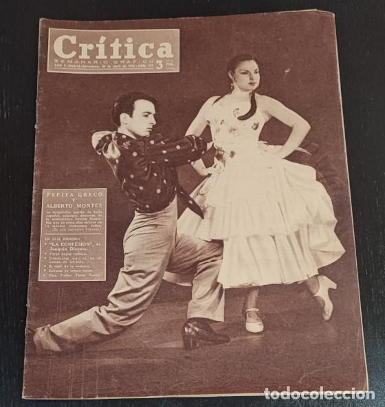 Coleccionismo de Revistas y Peri&oacute;dicos: REVISTA CRITICA 1955, PEPITA GRECO Y ALBERTO MONTES, ASESINATO EN CUATRO CAMINOS N&ordm; 8, GITANERIAS