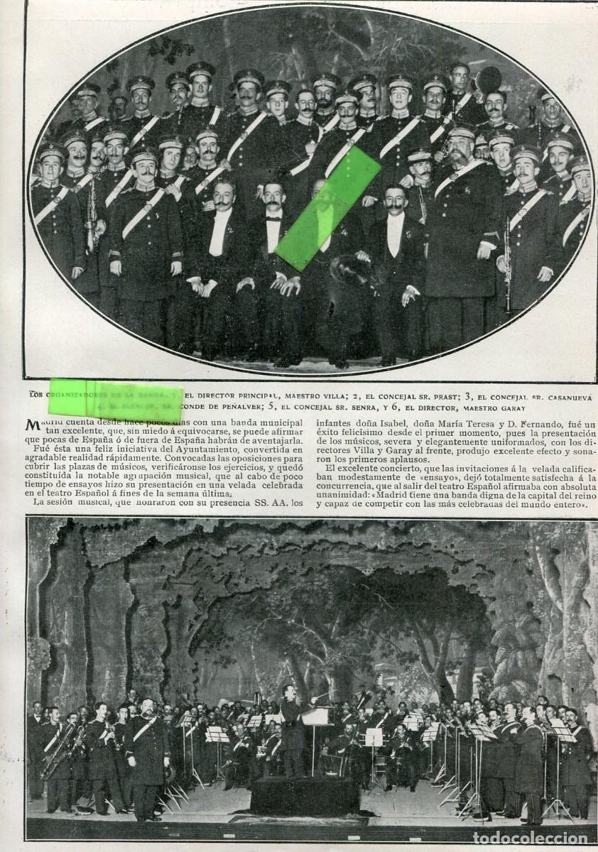Coleccionismo de revistas y peri&oacute;dicos: REVISTA A&Ntilde;O 1909 BANDA MUNICIPAL DE MADRID DIRECTOR VILLA JUAN RULL CARLISTAS EN BALAGUER