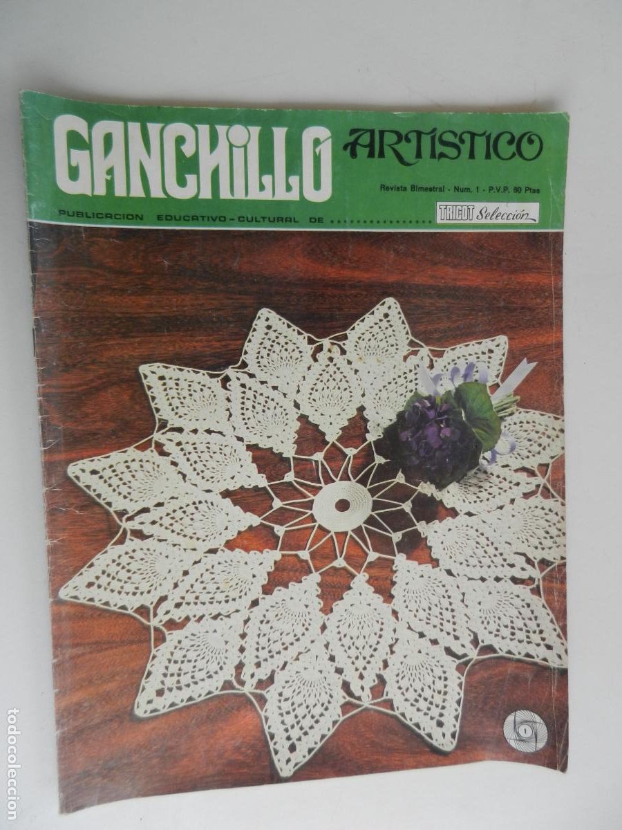 Coleccionismo de Revistas y Peri&oacute;dicos: GANCHILLO ARTISTICO REVISTA BIMESTRAL N&ordm; 1 - LES EDITION DE SAXE - EN CASTELLANO