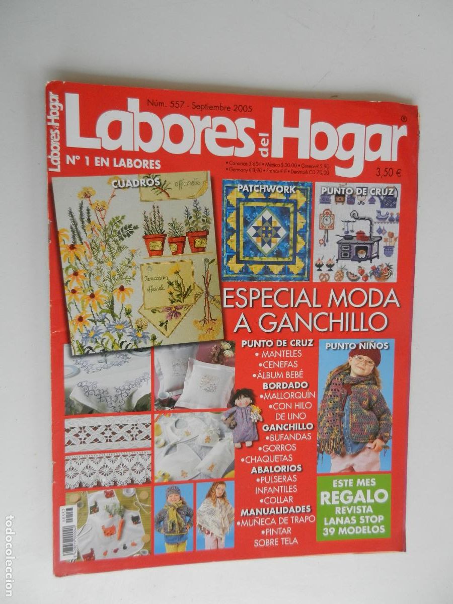Coleccionismo de Revistas y Peri&oacute;dicos: LABORES DEL HOGAR REVISTA N&ordm; 557 - SEPTIEMBRE 2005 - ESPECIAL MODA GANCHILLO CON PATRONES