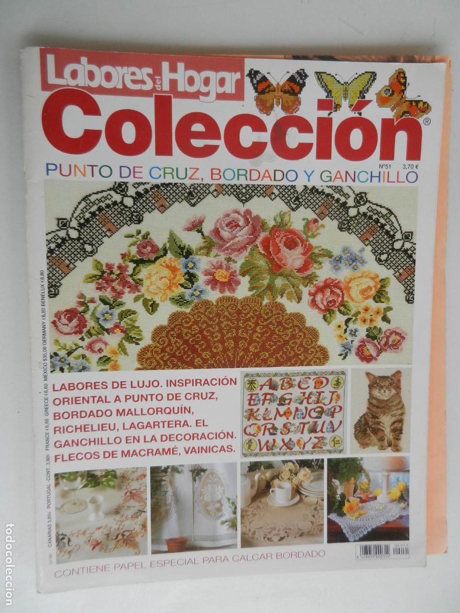 Coleccionismo de Revistas y Peri&oacute;dicos: LABORES DEL HOGAR REVISTA COLECCION N&ordm; 51 - PUNTO DE CRUZ- BORDADO Y GANCHILLO - CON PATRONES