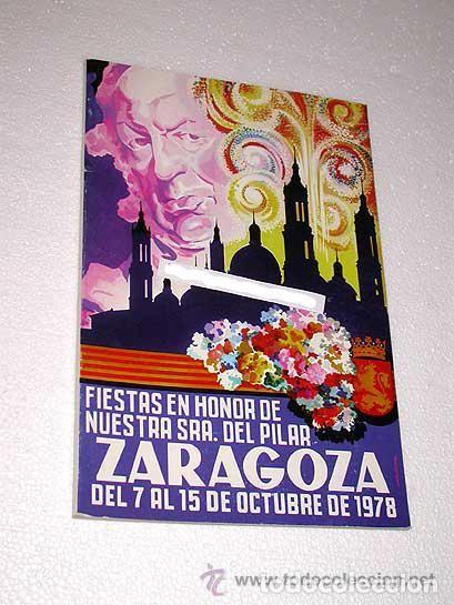 Coleccionismo de Revistas y Peri&oacute;dicos: PROGRAMA OFICIAL DE FIESTAS EN HONOR DE NTRA. SRA. DEL PILAR. A&Ntilde;O 1978. Ayto de Zaragoza. LALINDE