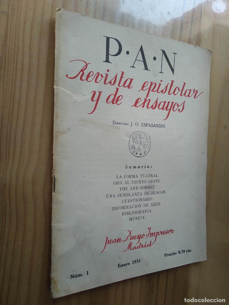 Coleccionismo de revistas y peri&oacute;dicos: P.A.N., REVISTA EPISTOLAR Y DE ENSAYOS 1 (ENERO, 1935. DIR. J. O. ESPASAD&Iacute;N) ORIGINAL