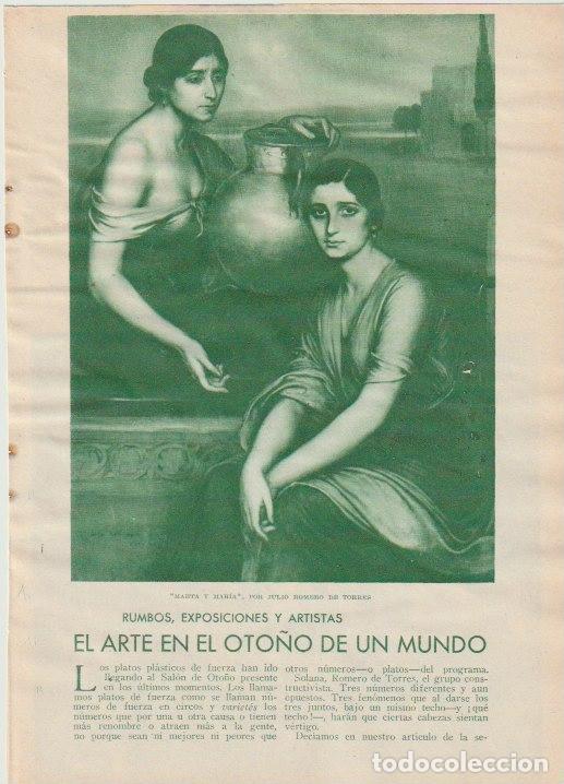 Coleccionismo de revistas y peri&oacute;dicos: * ARTE * Obras de Julio Romero de Torres, Su&aacute;rez Moreno, Guti&eacute;rrez Solana, Miss Harvey...- 1933