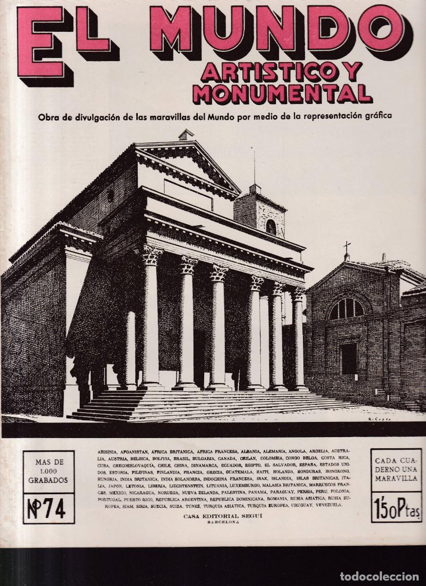 Coleccionismo de Revistas y Peri&oacute;dicos: EL MUNDO ARTISTICO Y MONUMENTAL - N&ordm; 74 - ALASKA, LUXEMBURGO.....- EDITORIAL SEGU&Iacute;