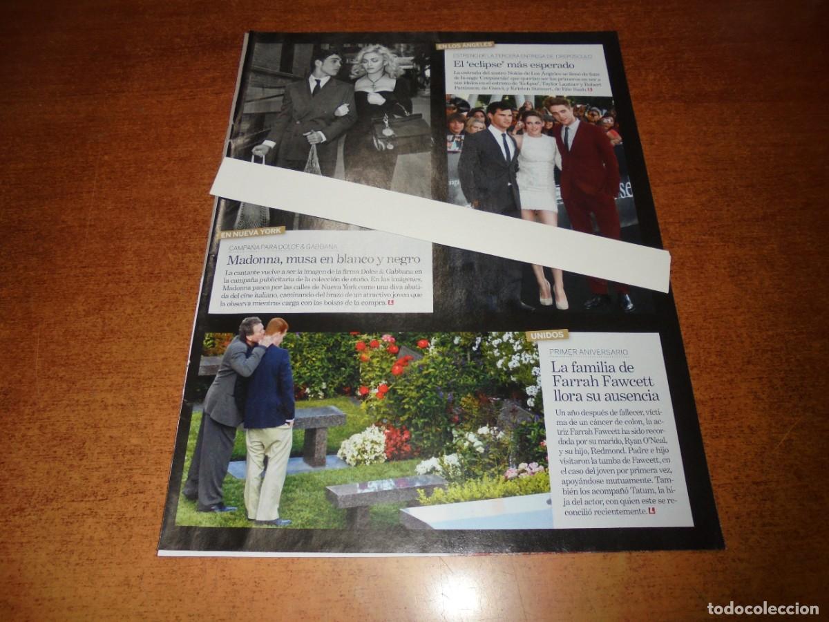 Coleccionismo de Revistas y Peri&oacute;dicos: CLIPPING 2010: MADONNA. FARRAH FAWCETT. KRISTEN STEWART. ROBERT PATTISON. MONICA BELLUCCI. McCONAUGH