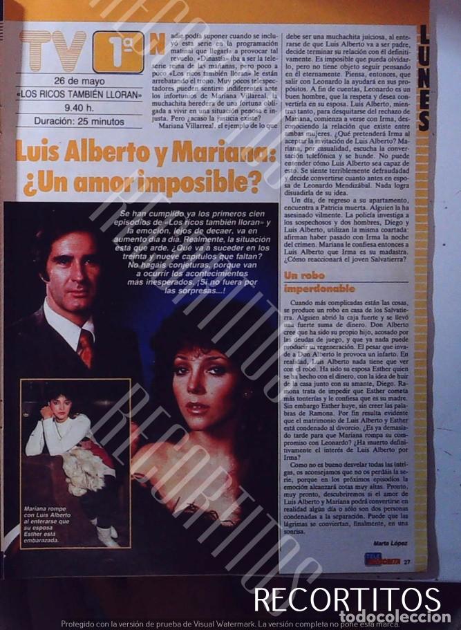 Sammeln von Zeitschriften und Zeitungen: MARIANA LOS RICOS TAMBIEN LLORAN VERONICA CASTRO