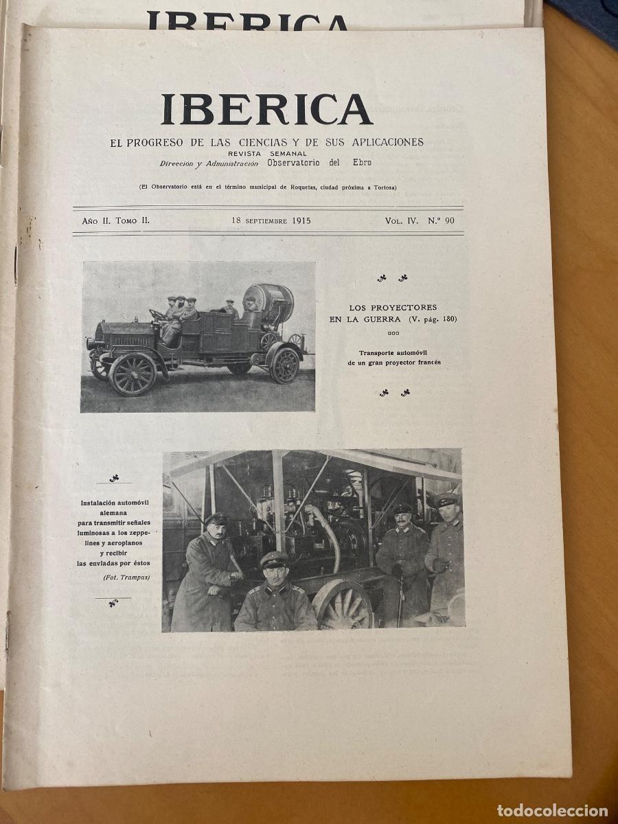 Coleccionismo de Revistas y Peri&oacute;dicos: IBERICA SEPTIEMBRE 1915 N&ordm; 90 revista semanal ilustrada. LOS PROYECTORES EN LA GUERRA