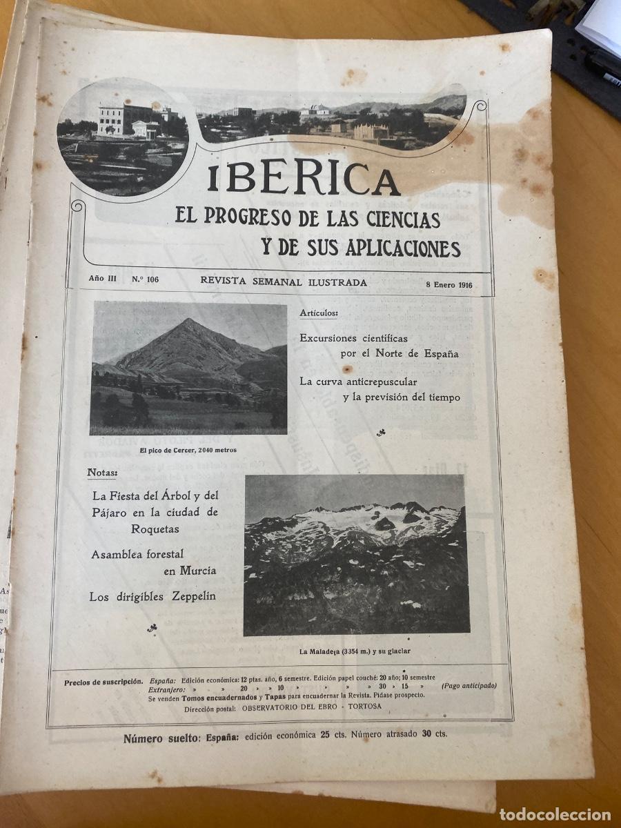 Coleccionismo de Revistas y Peri&oacute;dicos: IBERICA ENERO 1916 N&ordm; 106 revista semanal ilustrada.FIESTA ARBOL ROQUETAS, EXCURSIONES CIENTIFICAS