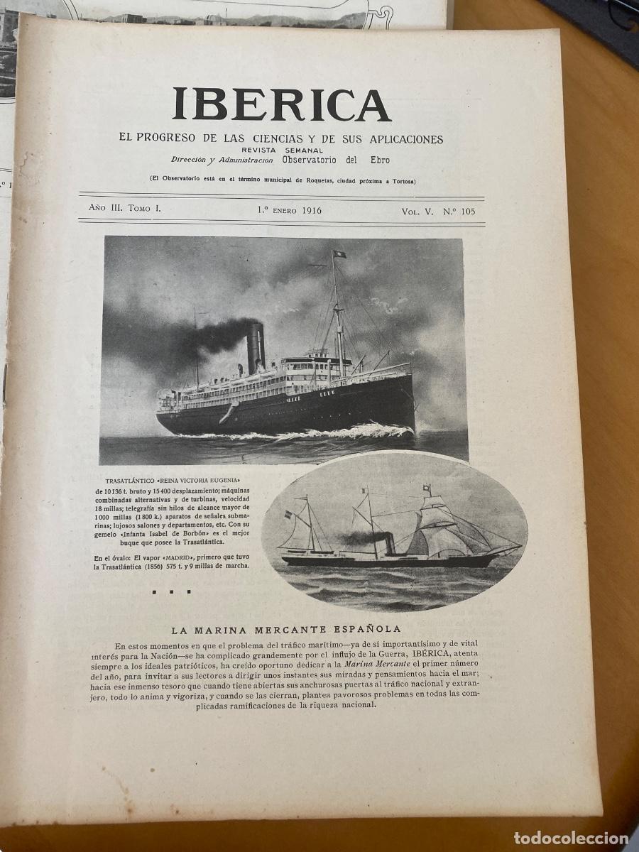 Coleccionismo de Revistas y Peri&oacute;dicos: IBERICA ENERO 1916 N&ordm; 105 revista semanal ilustrada.MARINA MERCANTE ESPA&Ntilde;OLA