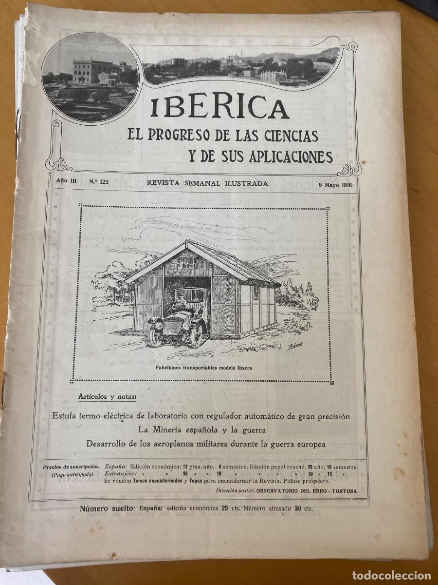 Coleccionismo de Revistas y Peri&oacute;dicos: IBERICA MAYO 1916 N&ordm; 123 revista semanal ilustrada. LA MINERIA ESPA&Ntilde;OLA, AEROPLANOS MILITARES