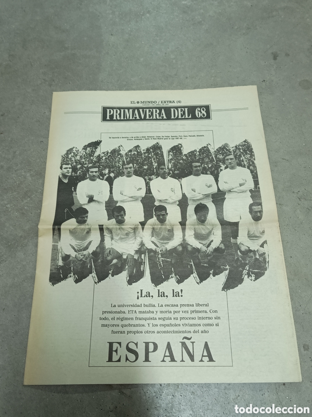 Colecionismo de Revistas e Jornais: EL MUNDO EXTRA - PRIMAVERA DEL 68 - 3 ABRIL 1993