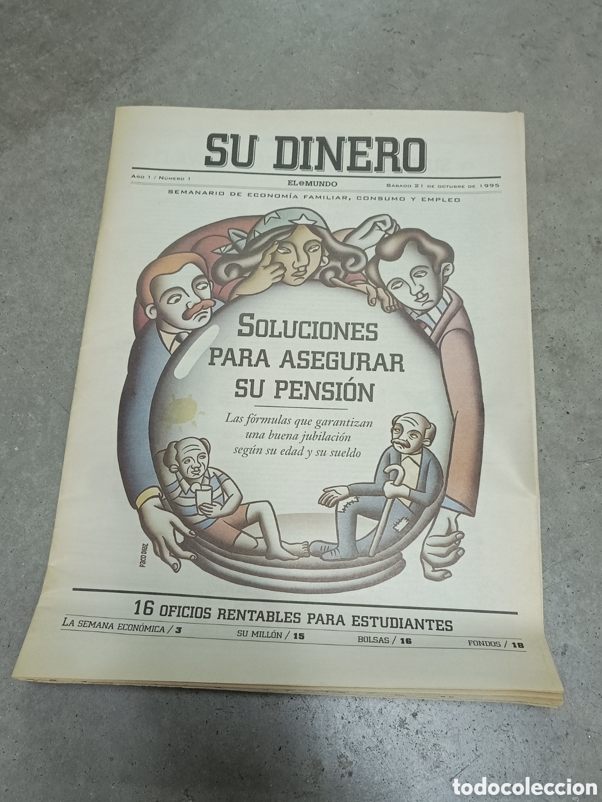 Collezionismo di Riviste e Giornali: PRIMER N&Uacute;MERO N&ordm; 1 - SU DINERO - EL MUNDO - 21 OCTUBRE 1995