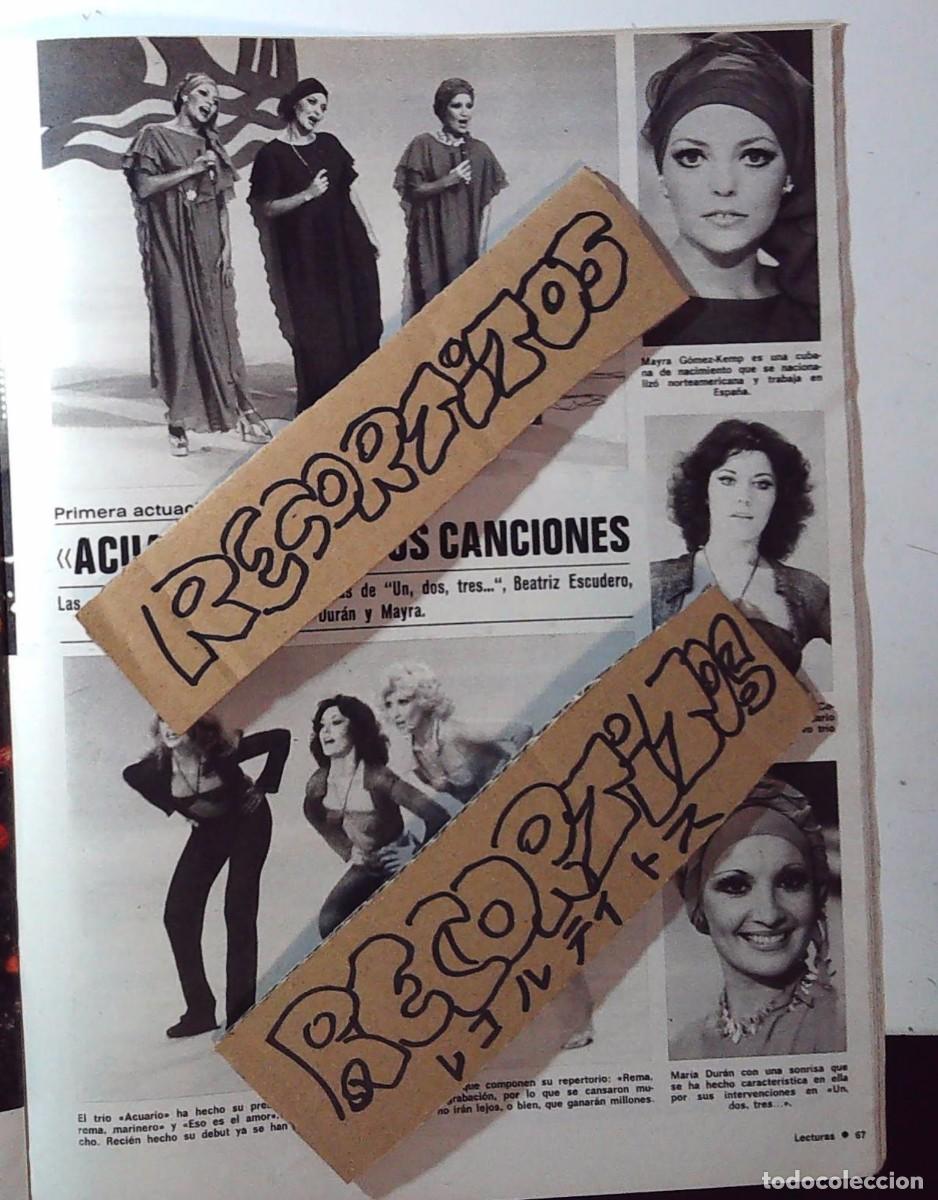 Collection Magazines and Newspapers: TRIO ACUARIO BEATRIZ escudero MARIA DURAN MAYRA GOMEZ KEMP