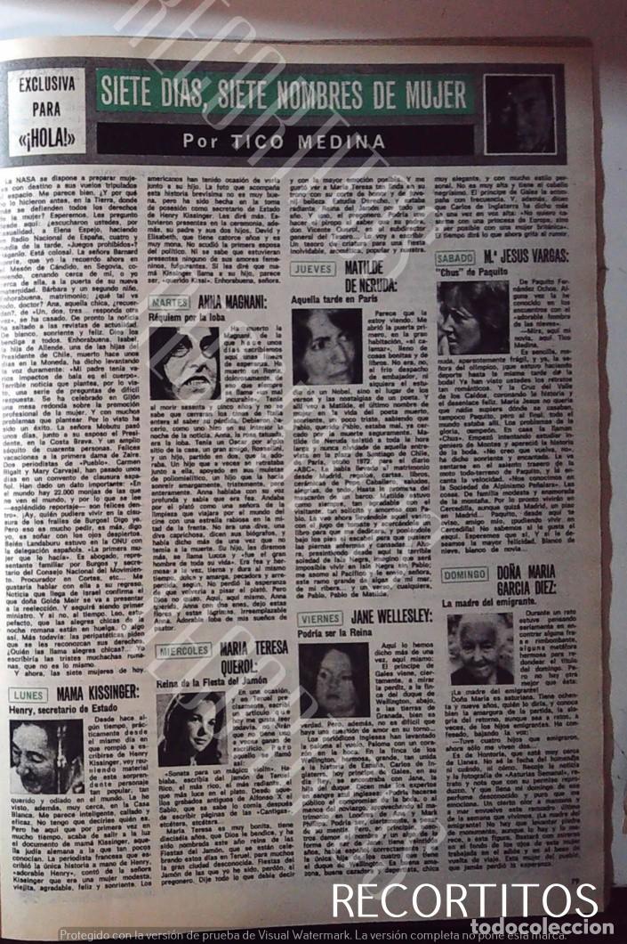 Collectionnisme de Revues et Journaux: MARIA JESU VARGAS ANNA MAGNANI MARIA TERESA QUEROL MATILDE DE NERUDA