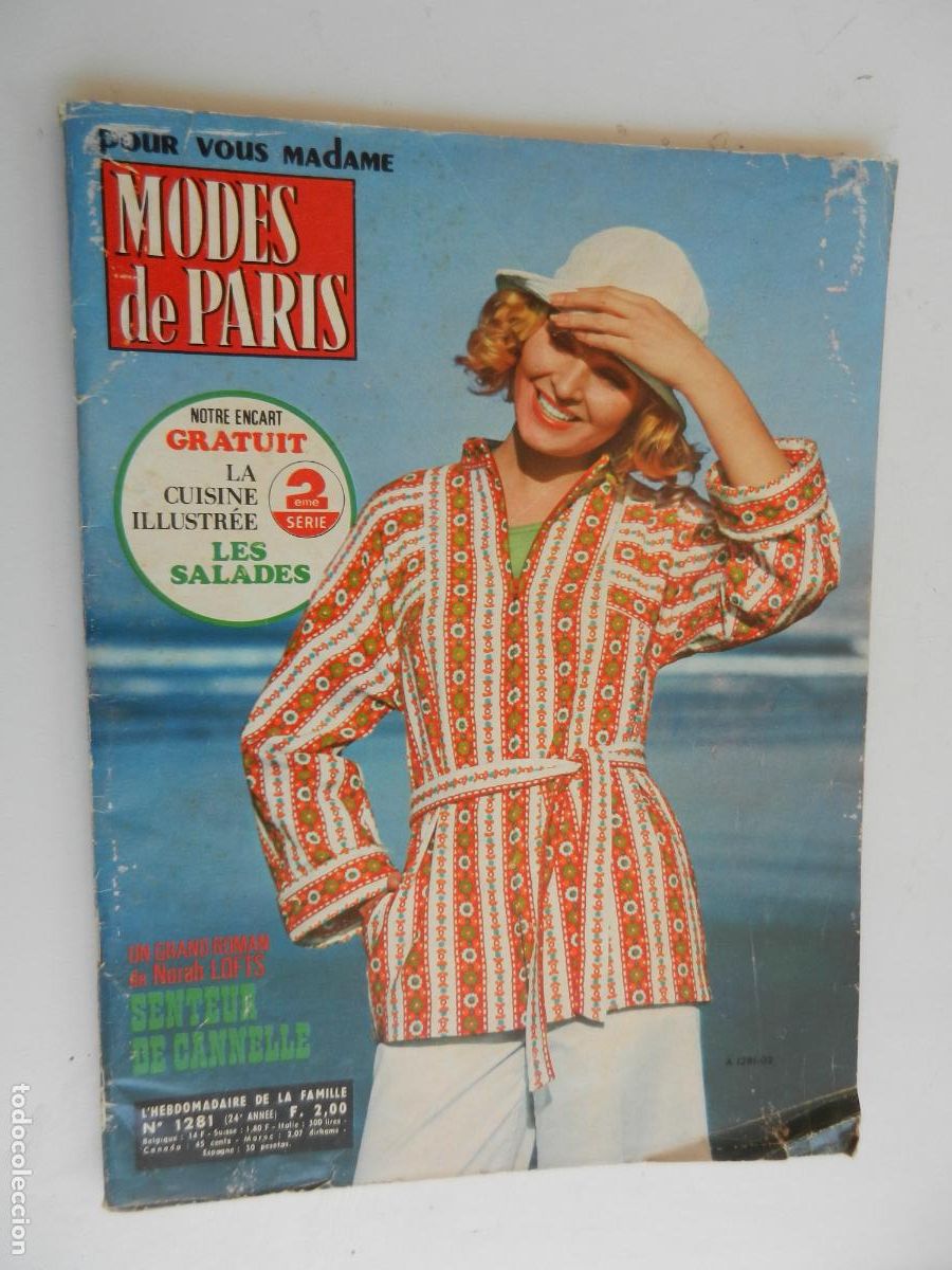 Collezionismo di Riviste e Giornali: MODES DE PARIS N&ordm; 1281 - UN GRAND ROMAN DE NORAH LOFTS -SENTEUR DE CANNELLE - 1973