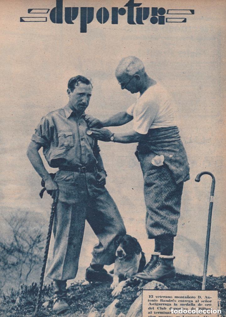 Coleccionismo de revistas y peri&oacute;dicos: * MONTA&Ntilde;ISMO * Medalla al Sr Astigarraga, entrega D. Antonio Bandr&eacute;s -1934