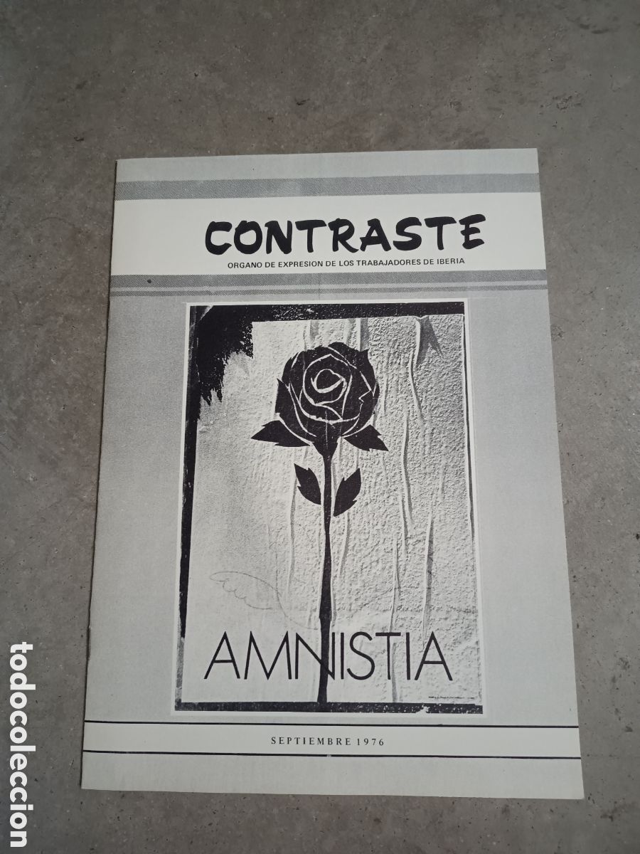 Coleccionismo de Revistas y Peri&oacute;dicos: REVISTA &Oacute;RGANO DE EXPRESI&Oacute;N DE LOS TRABAJADORES DE IBERIA - CONTRASTE - SEPTIEMBRE 1976