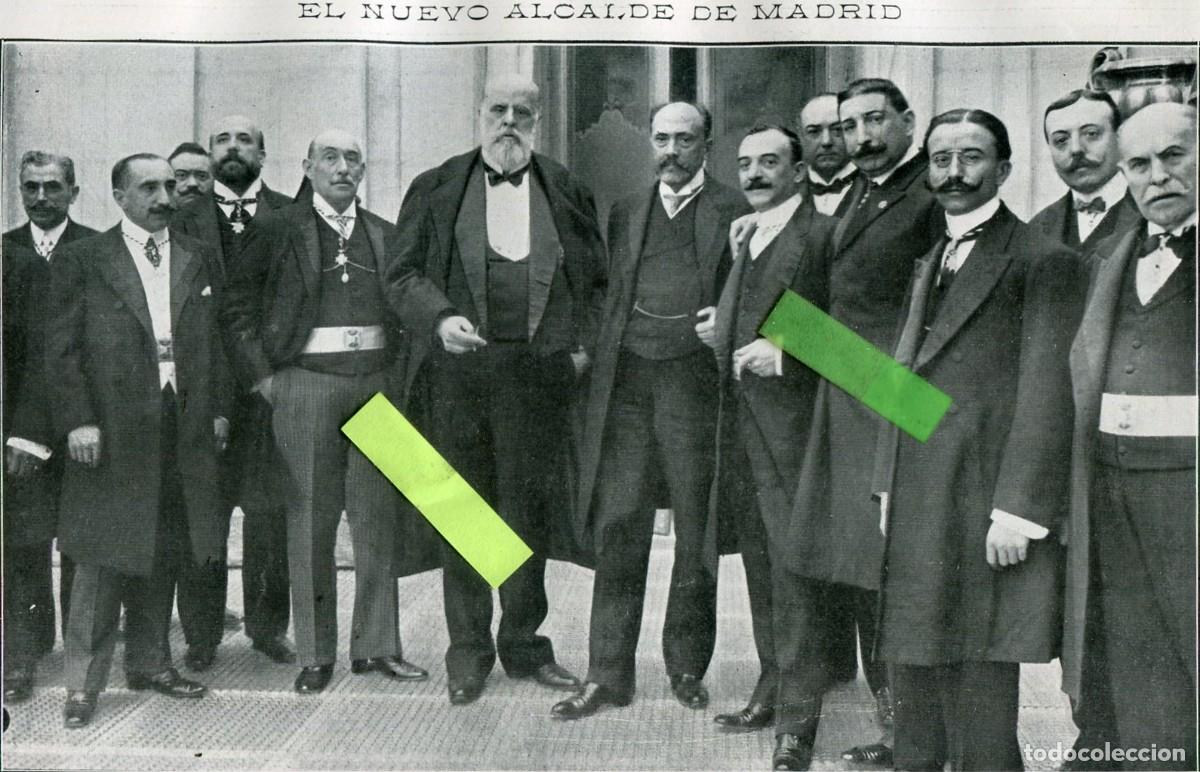 Coleccionismo de Revistas y Peri&oacute;dicos: REVISTA A&Ntilde;O 1909 FOTO DE AYUNTAMIENTO DE MADRID CONCEJALES ALCALDE ALBERTO AGUILAR CONDE PE&Ntilde;ALVER