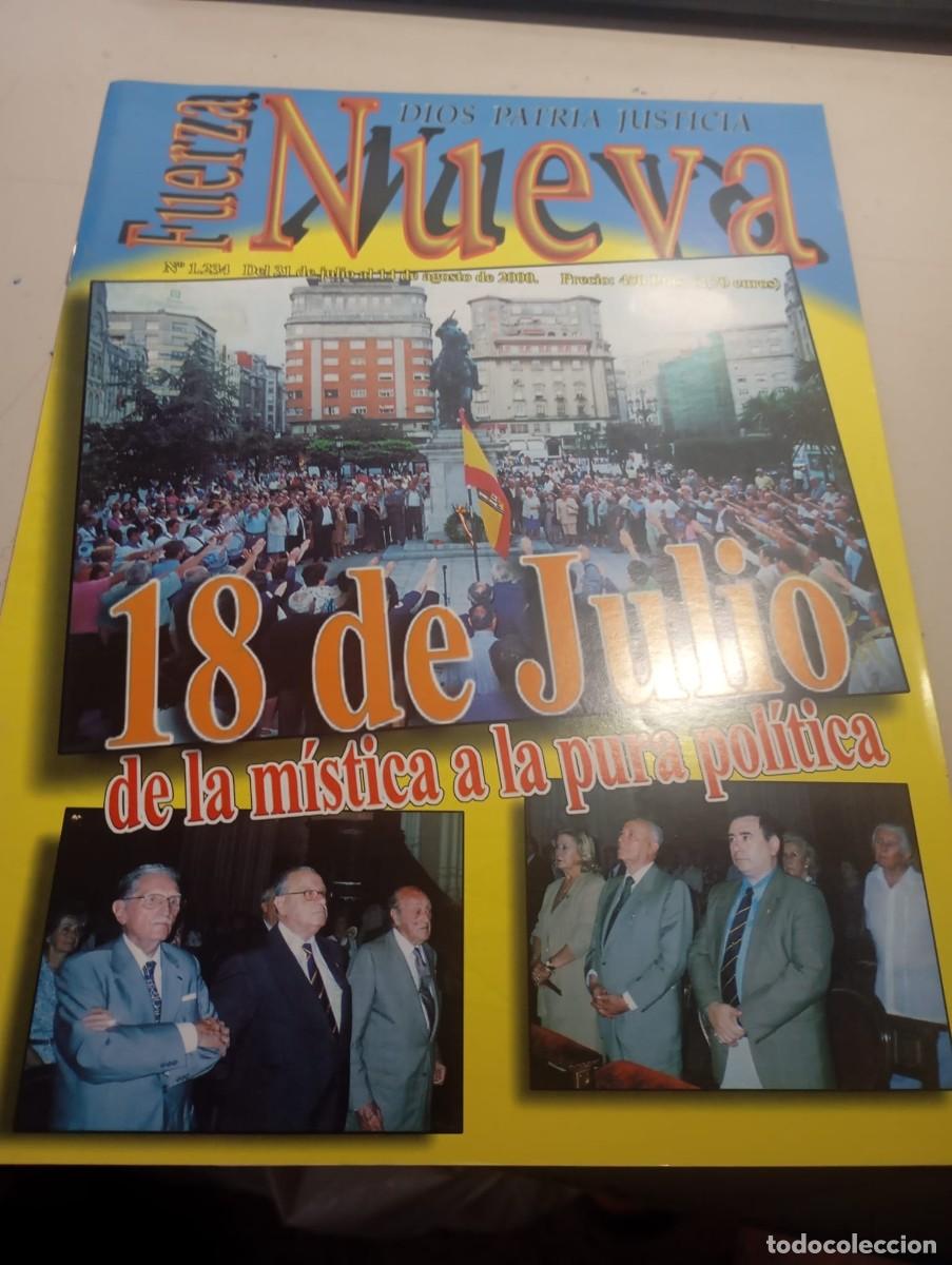 Collezionismo di Riviste e Giornali: REVISTA FUERZA NUEVA N&ordm; 1234 AGOSTO 2000 REF. UR