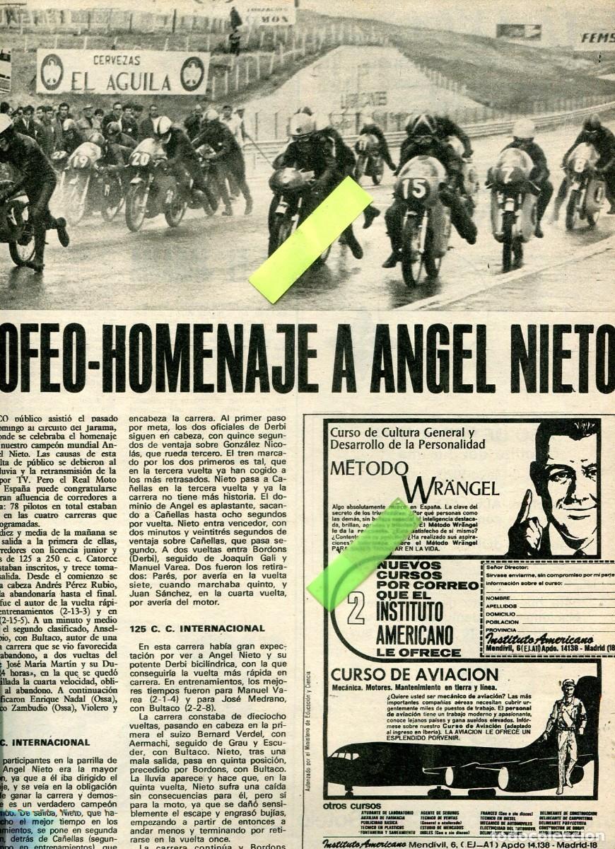 Coleccionismo de revistas y peri&oacute;dicos: REVISTA A&Ntilde;O 1970 ANGEL NIETO EN EL JARAMA GRAN PREMIO DE MONACO FERRARI EN LE MANS
