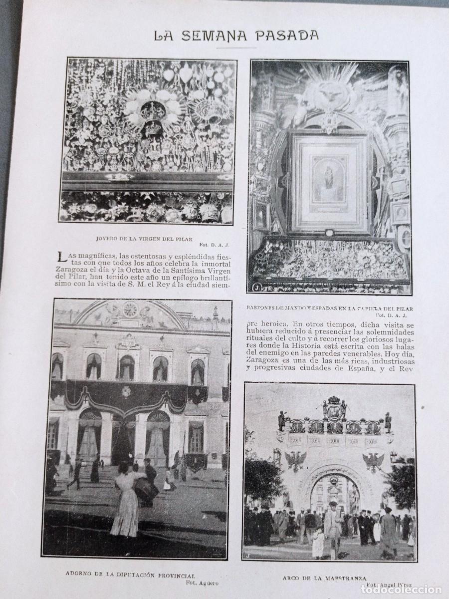 Coleccionismo de Revistas y Peri&oacute;dicos: ZARAGOZA - VIRGEN DEL PILAR - UNA HOJA PUBLICACION 1900