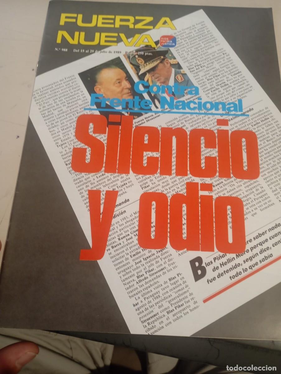 Colecionismo de Revistas e Jornais: REVISTA FUERZA NUEVA N&ordm; 988 JULIO 1989 REF. UR