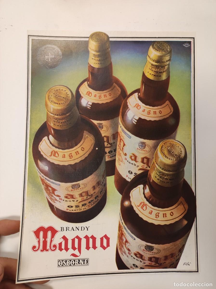 Coleccionismo de Revistas y Peri&oacute;dicos: HOJA PUBLICIDAD REVISTA ORIGINAL VINTAGE. BRANDY MAGNO, OSBORNE