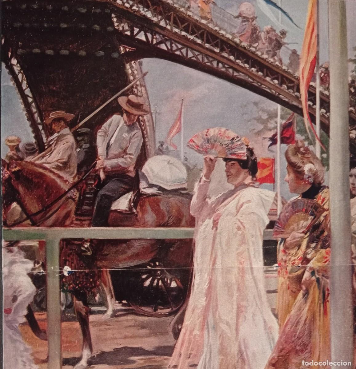 Collezionismo di Riviste e Giornali: EN LA FERIA DE SEVILLA - GARC&Iacute;A Y RAMOS - DOBLE HOJA PUBLI 1900