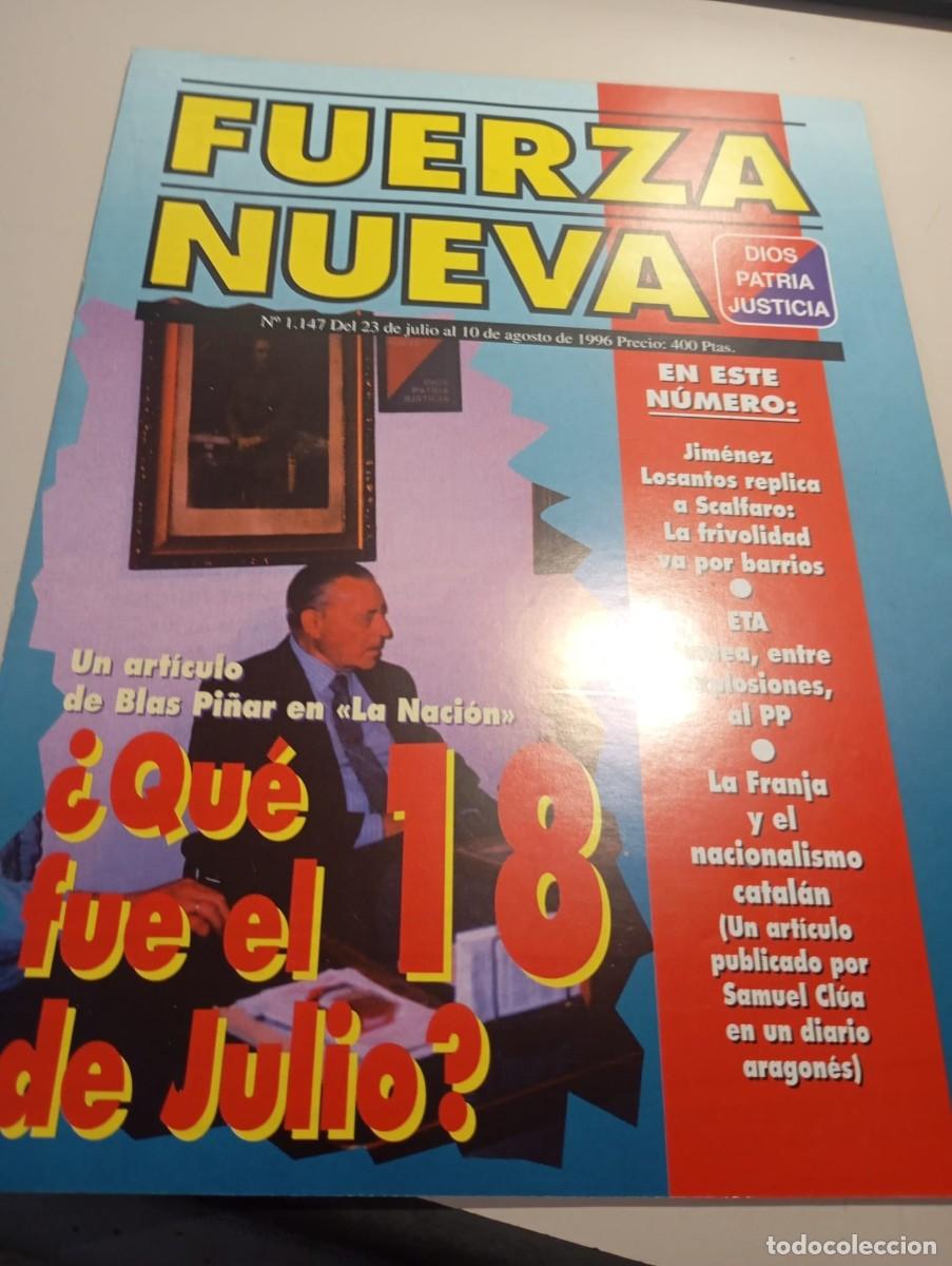 Sammeln von Zeitschriften und Zeitungen: REVISTA FUERZA NUEVA N&ordm; 1147 AGOSTO 1996 REF. UR