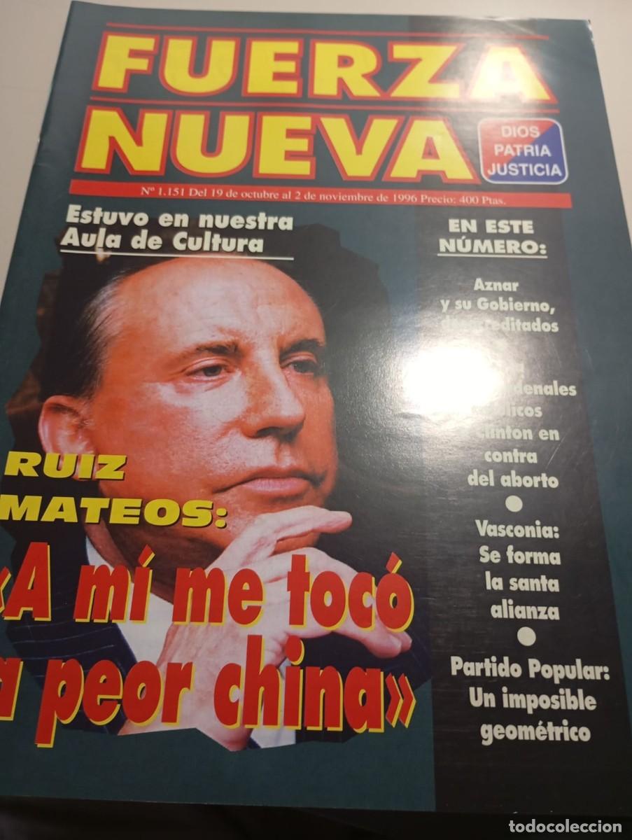 Collectionnisme de Revues et Journaux: REVISTA FUERZA NUEVA N&ordm; 1151 NOVIEMBRE 1996 REF. UR