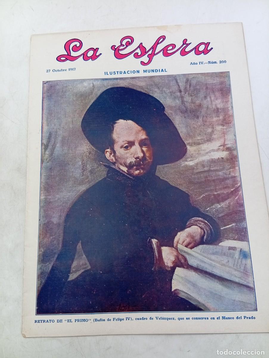 Coleccionismo de Revistas y Peri&oacute;dicos: LA ESFERA. ILUSTRACION MUNDIAL. A&Ntilde;O IV. N&ordm; 200. 1917. BUFON DE FELIPE IV, CUADRO DE VELAZQUEZ. LEER.