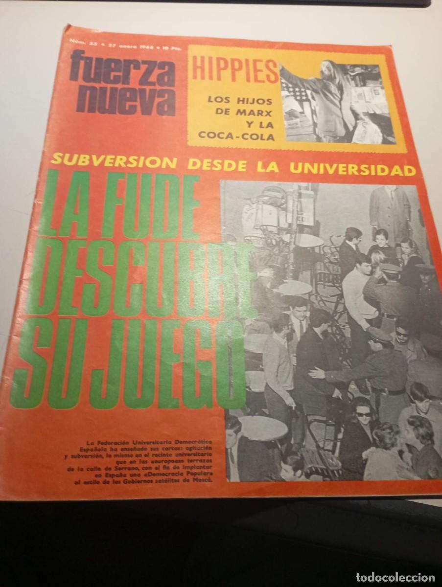Colecionismo de Revistas e Jornais: REVISTA FUERZA NUEVA N&ordm; 55 ENERO 1968 REF. UR