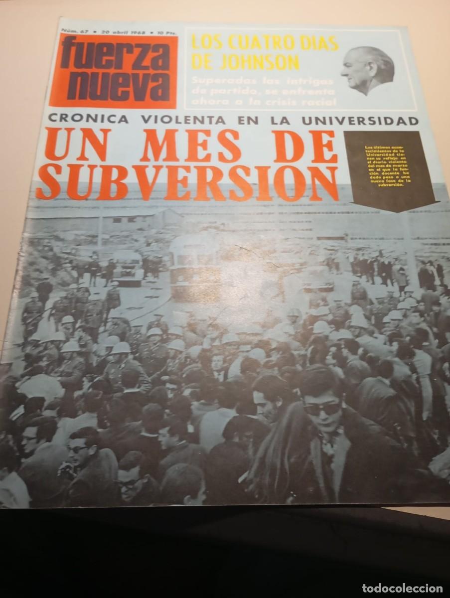 Colecionismo de Revistas e Jornais: REVISTA FUERZA NUEVA N&ordm; 67 ABRIL 1968 REF. UR