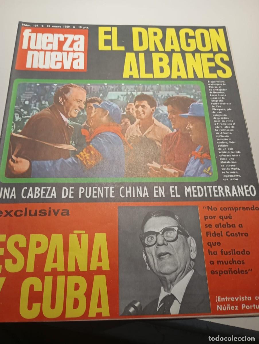 Colecionismo de Revistas e Jornais: REVISTA FUERZA NUEVA N&ordm; 107 ENERO 1969 REF. UR