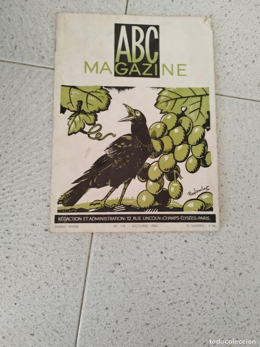 Coleccionismo de Revistas y Peri&oacute;dicos: Antigua revista ABC Magazine, octubre 1934 N&deg;118 Paris. En franc&eacute;s