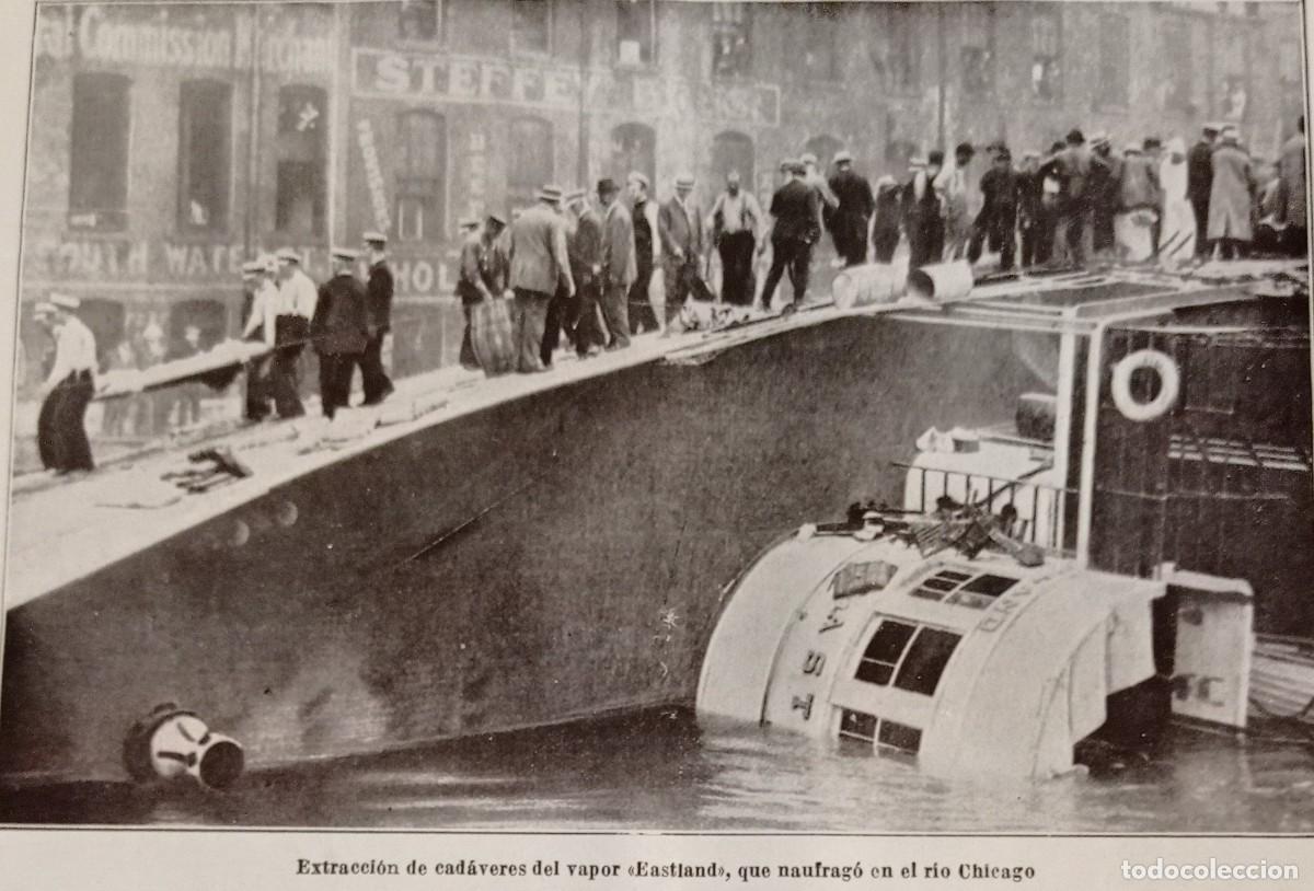 Collection Magazines and Newspapers: EEUU - HIDROAVIONES - CHICAGO - SUBMARINO - MR DREXEL - BELMONT - LUSITANIA 8 HOJAS PUBLI 1900