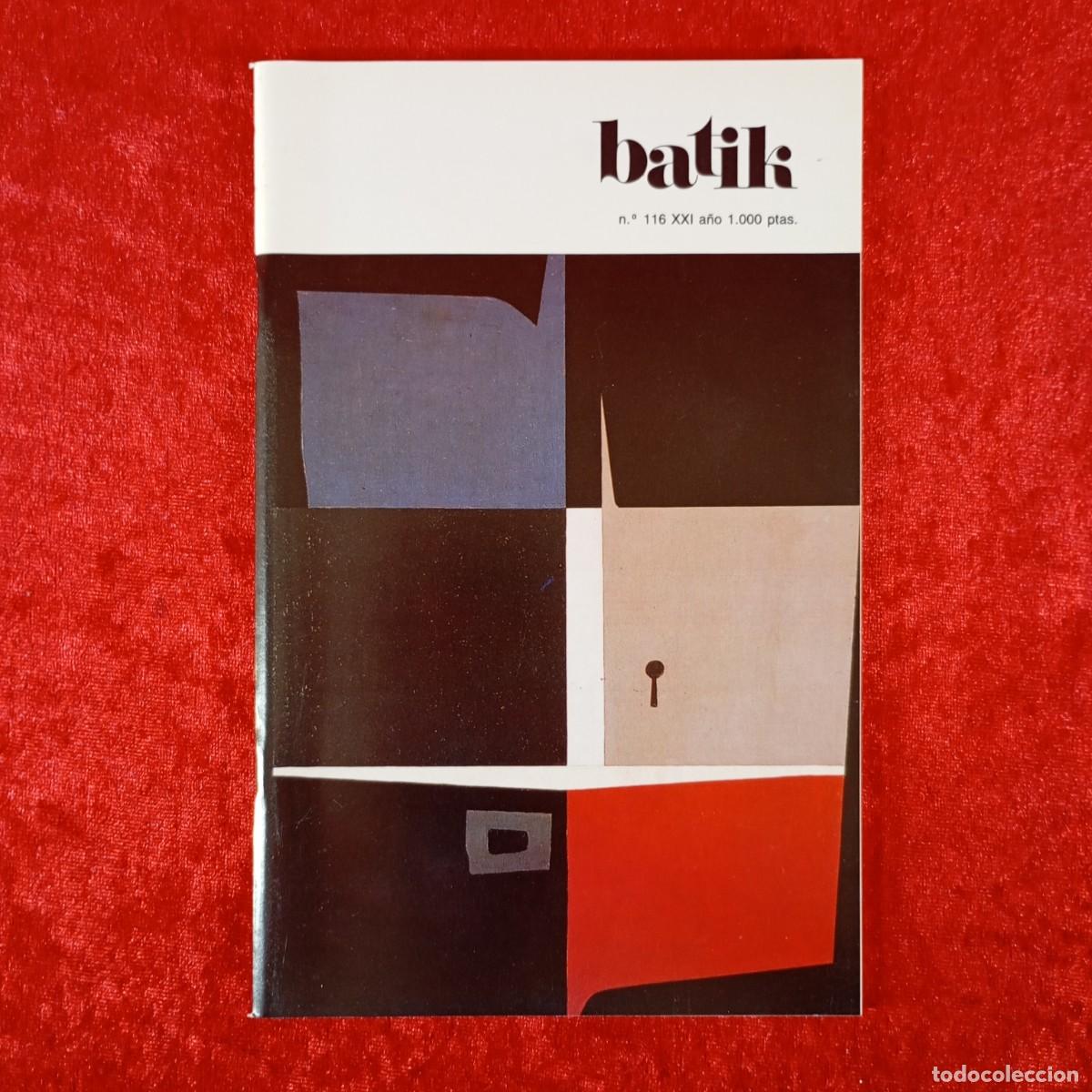 Colecionismo de Revistas e Jornais: BATIK - N&ordm;116 - MARZO 1993 - PORTADA ARTURO BONFANTI - REVISTA DE ARTE / 4015