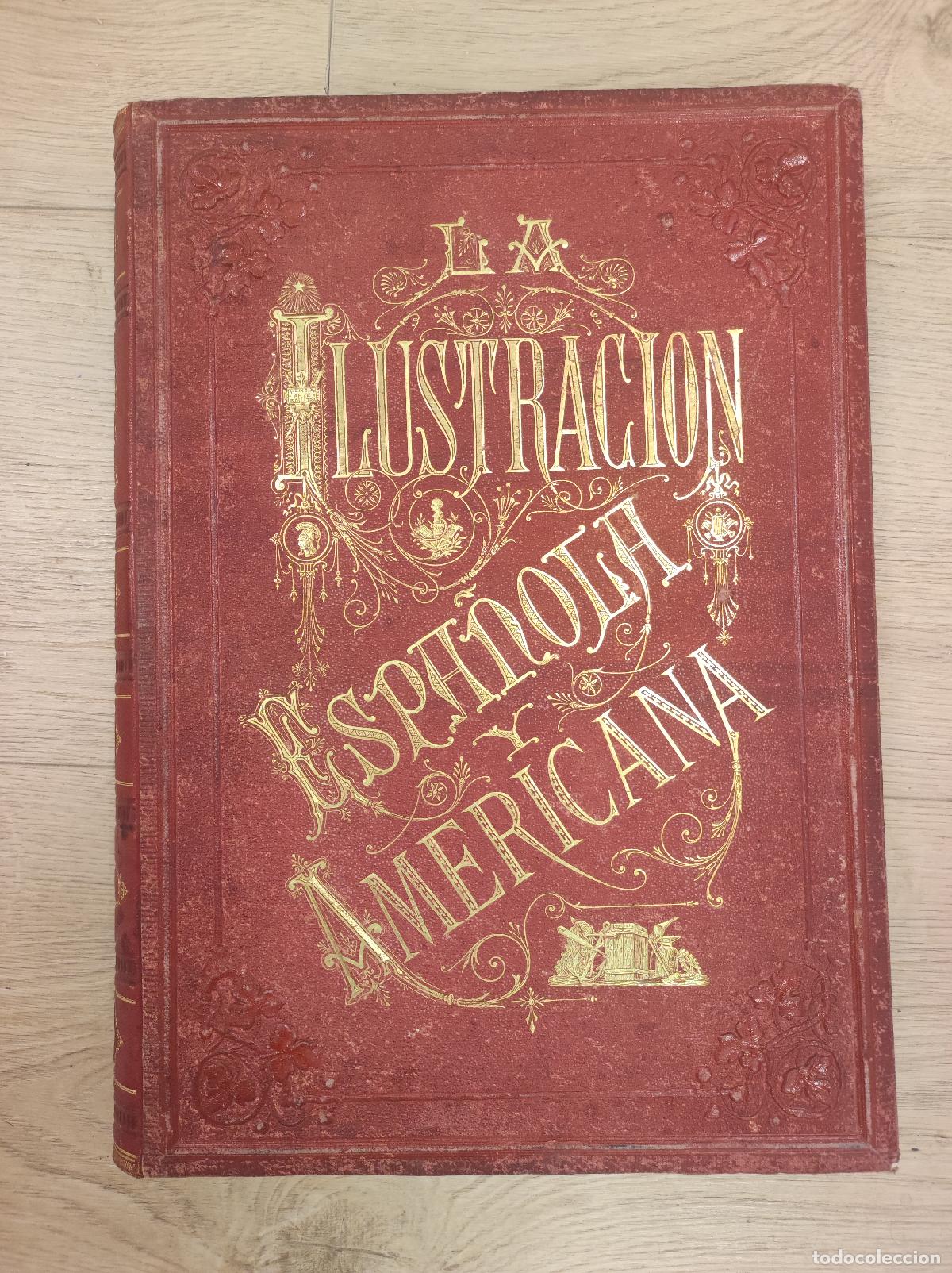 Collezionismo di Riviste e Giornali: TOMO A&Ntilde;O 1875 COMPLETO LA ILUSTRACION ESPA&Ntilde;OLA Y AMERICANA. ENCUADERNACION MODERNISTA