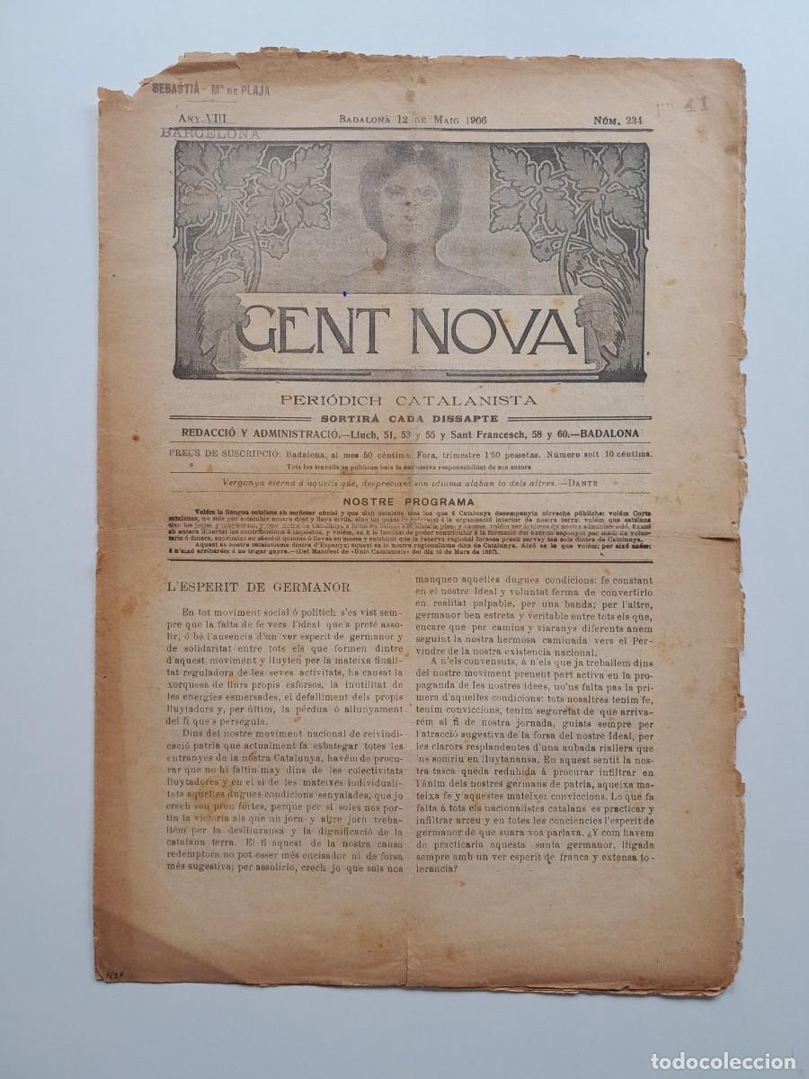 Collection Magazines and Newspapers: GENT NOVA (BADALONA) - ANY 8, N&Uacute;M. 234 (12 MAIG 1906)