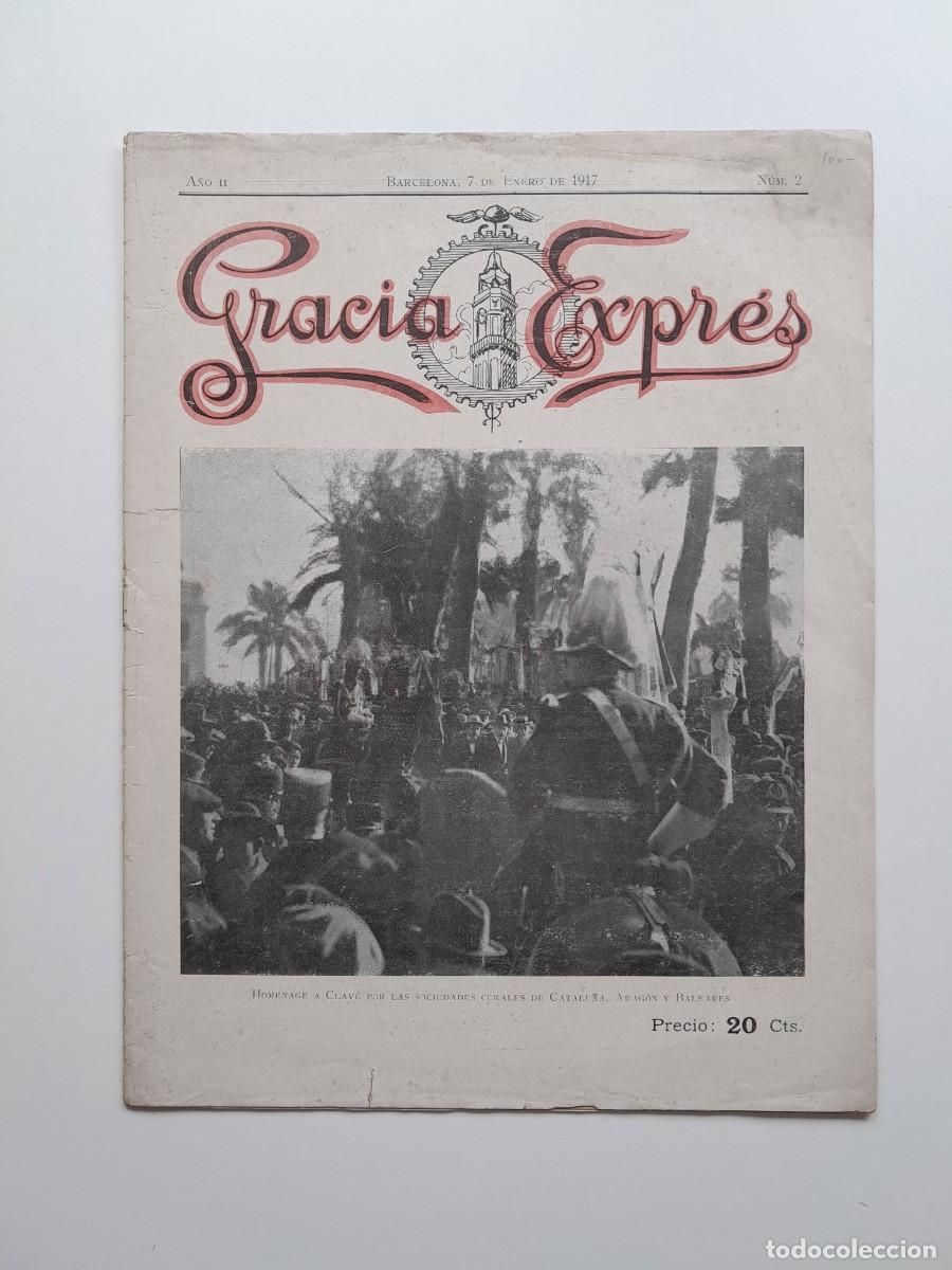 Collezionismo di Riviste e Giornali: GRACIA EXPR&Eacute;S (BARCELONA) - ANY 2, N&Uacute;M. 2 (7 GENER 1917)