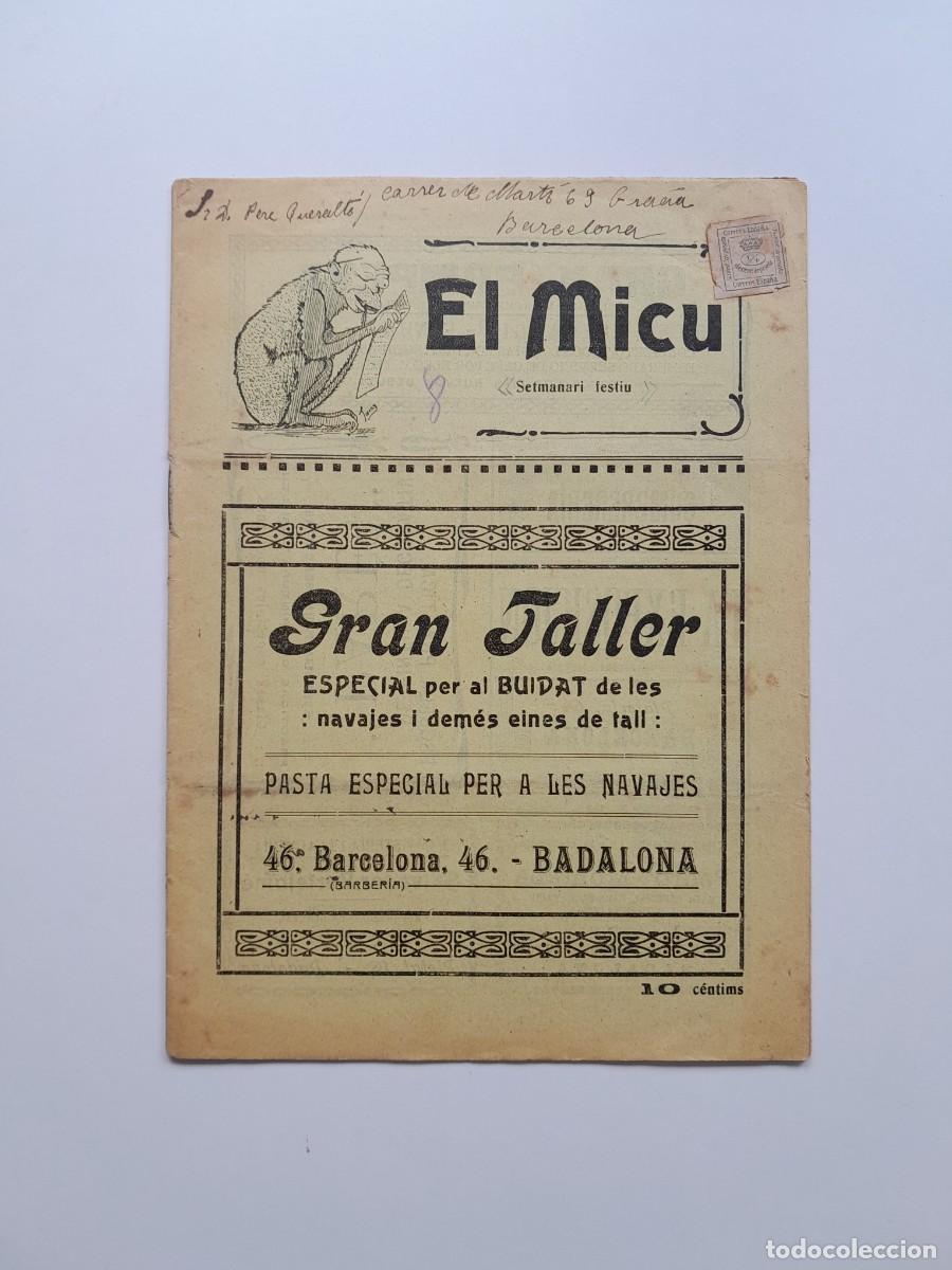 Coleccionismo de Revistas y Peri&oacute;dicos: EL MICU. SETMANARI FESTIU (BADALONA) - ANY 2, N&Uacute;M. 106 (30 DESEMBRE 1916)