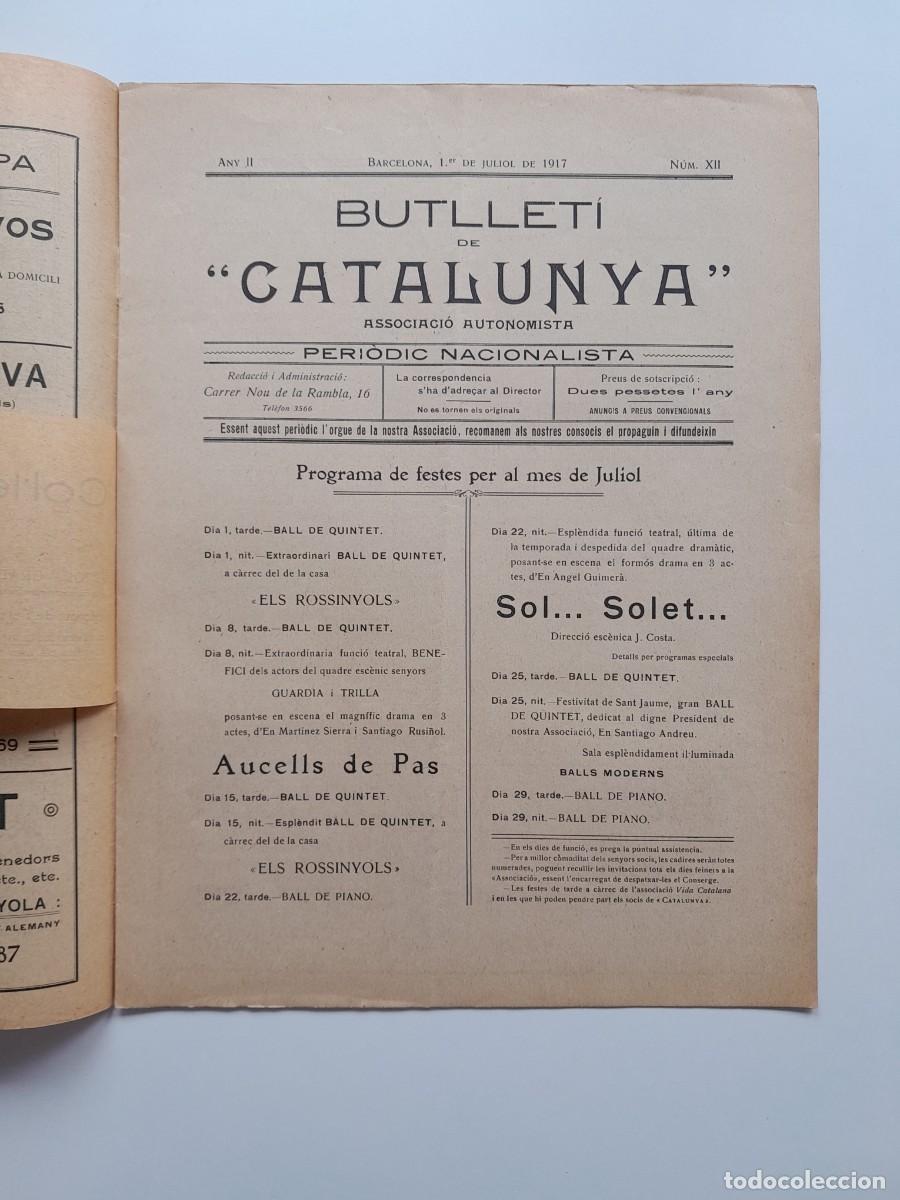 Sammeln von Zeitschriften und Zeitungen: BUTLLET&Iacute; DE CATALUNYA (BARCELONA) - ANY 2, N&Uacute;M. 12 (1 JULIOL 1917)