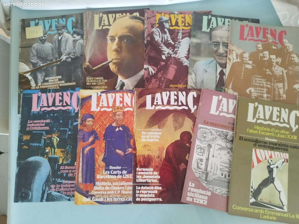 Coleccionismo de revistas y peri&oacute;dicos: Lote de 10 revistas L'aven&ccedil;, a&ntilde;o 1984 falta abril. Historia Dels pa&iuml;sos catalans
