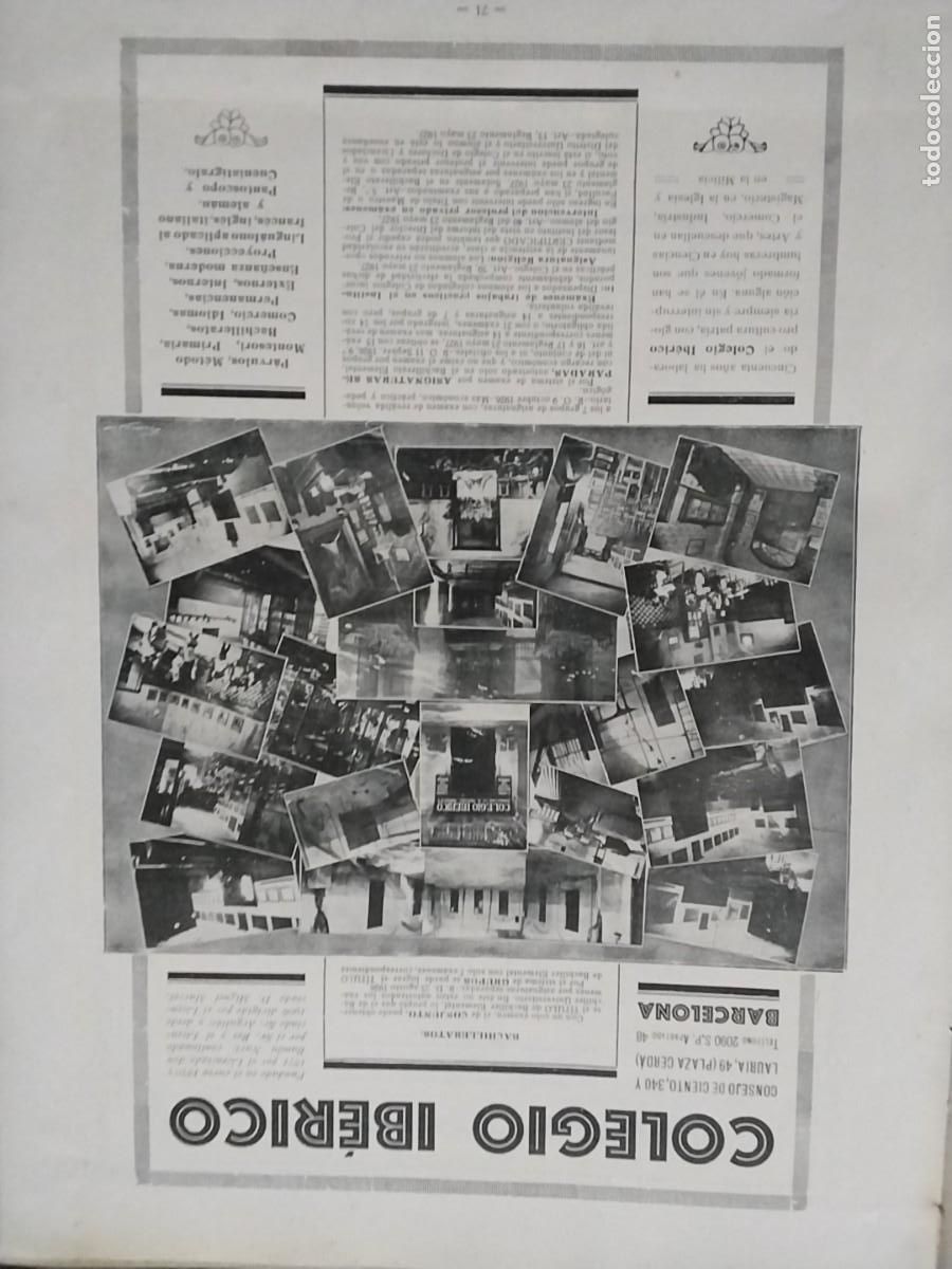 Collection Magazines and Newspapers: COLEGIO IBERICO BARCELONA RAMON NURI ROS ARGULLOS MIGUEL MARCET HOJA A&Ntilde;O 1926