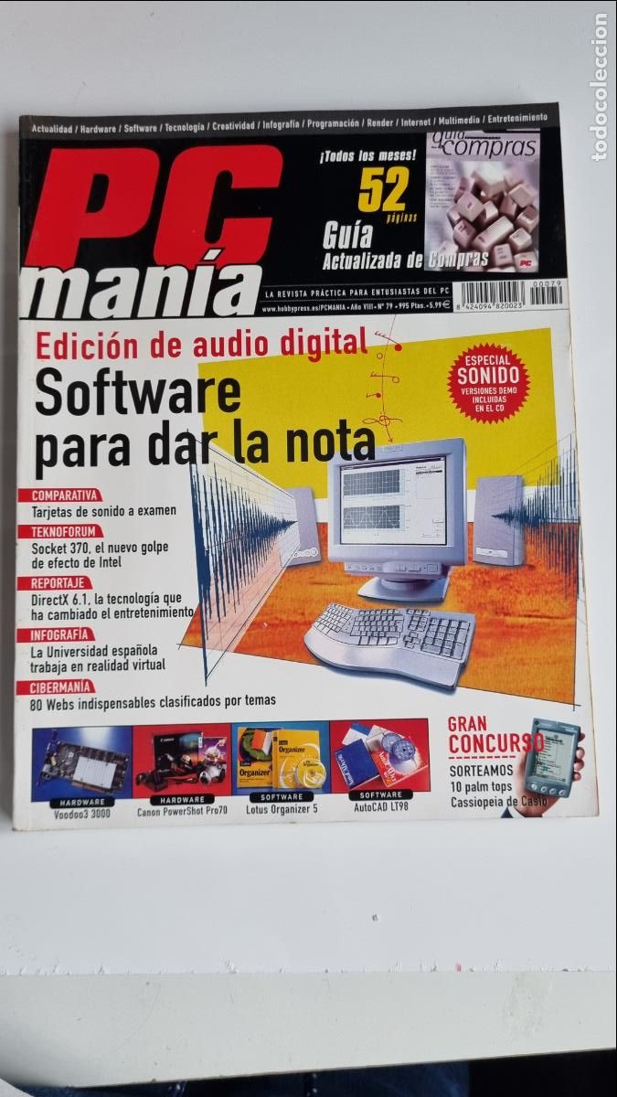 Coleccionismo de Revistas y Peri&oacute;dicos: Revista PCman&iacute;a N&ordm; 79 - A&ntilde;o VIII (1999) - Edici&oacute;n Audio Digital, Tarjetas de Sonido, DirectX 6.1, Vo