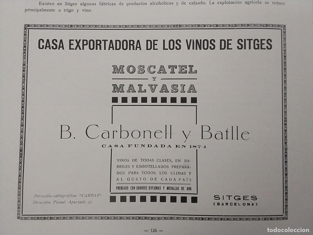 Sammeln von Zeitschriften und Zeitungen: B.CARBONELL Y BATLLE MOSCATEL Y MALVASIA VINOS SITGES HOJA A&Ntilde;O 1926