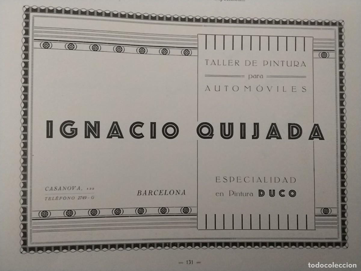 Collezionismo di Riviste e Giornali: TALLER DE PINTURA PARA AUTOMOVILES IGNACIO QUIJADA ESPECIALIDA PINTURA DUCO BARCELONA HOJA A&Ntilde;O 1926
