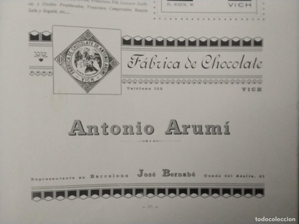 Collection Magazines and Newspapers: FABRICA CHOCOLATE ANTONIO ARUMI / FABRICA PANS PESSIC B.CASALS CATALA VICH VIC HOJA A&Ntilde;O 1926